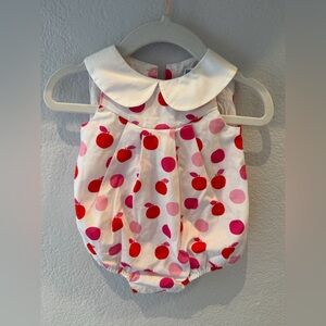 Jacadi Paris Apple Polka Dot Romper